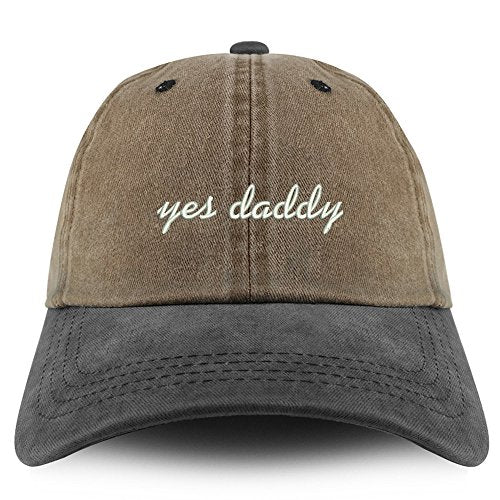 Trendy Apparel Shop Yes Daddy Embroidered Pigment Dyed Unstructured Cap