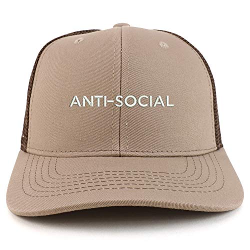 Trendy Apparel Shop Anti Social Cotton Two Tone Trucker Baseball Cap