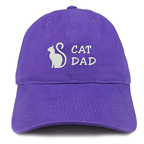 Trendy Apparel Shop Cat Dad Embroidered Unstructured Cotton Dad Hat