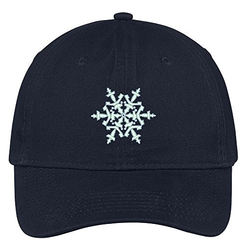 Trendy Apparel Shop Snowflake Embroidered Christmas Themed Cotton Baseball Cap
