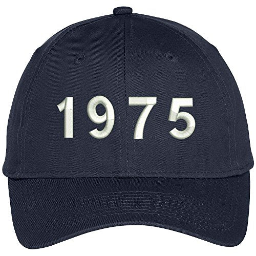 Trendy Apparel Shop 1975 Birth Year Embroidered Baseball Cap