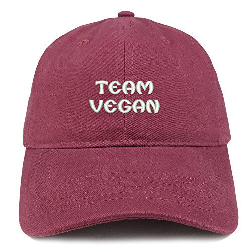Trendy Apparel Shop Team Vegan Embroidered Low Profile Brushed Cotton Cap