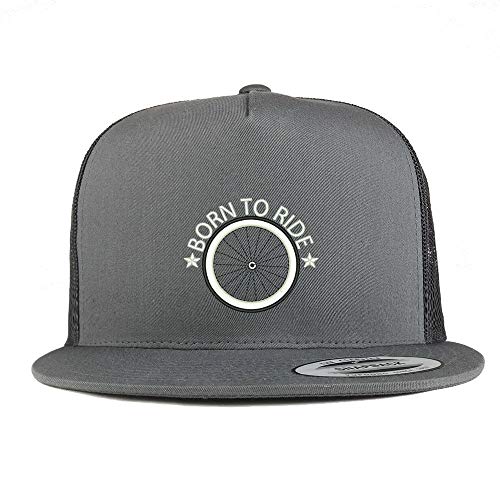 Trendy Apparel Shop Born to Ride Embroidered 5 Panel Flatbill Mesh Cap