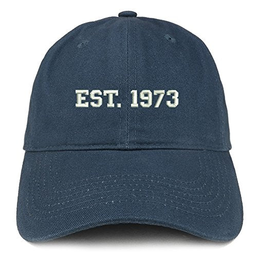 Trendy Apparel Shop EST 1972 Embroidered - 48th Birthday Gift Soft Cotton Baseball Cap
