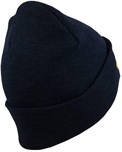 Trendy Apparel Shop Navy Veteran Military Ribbon 3D Embroidered Long Cuff Beanie Cap - Navy