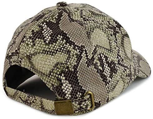 Trendy Apparel Shop Snake Skin PU Structured Baseball Cap