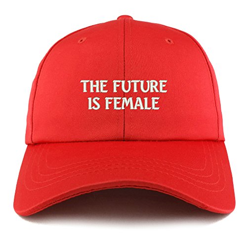 Trendy Apparel Shop The Future is Female Embroidered Structured Satin Adjustable Cap
