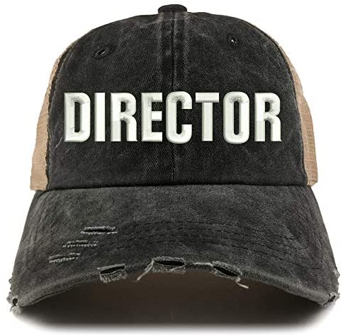 Trendy Apparel Shop Director Embroidered Washed Front Frayed Bill Cap