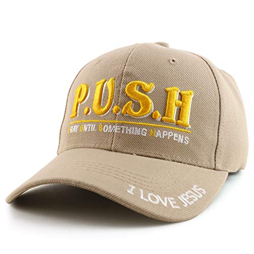 Trendy Apparel Shop Pray Until Something Happens Jesus Embroidered Ball Cap