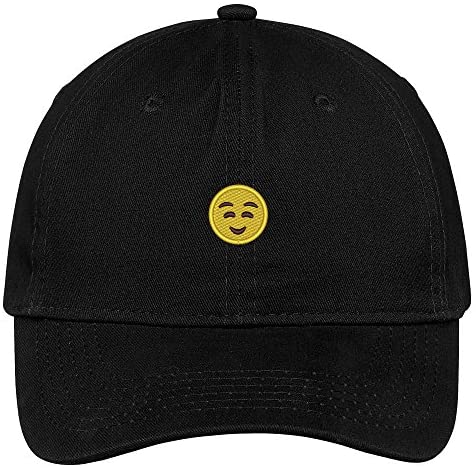 Trendy Apparel Shop Emoticon Grinning Embroidered Cotton Adjustable Ball Cap Dad Hat
