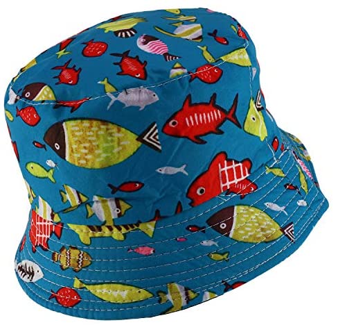 Trendy Apparel Shop Short Brim Kid's Summer Bucket Hat