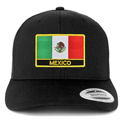 Trendy Apparel Shop Flexfit XXL Mexico Flag Retro Trucker Mesh Cap