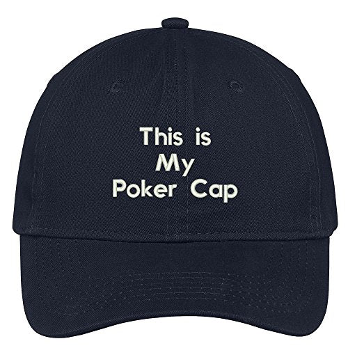 Trendy Apparel Shop Poker Cap Embroidered Brushed 100% Cotton Baseball Cap