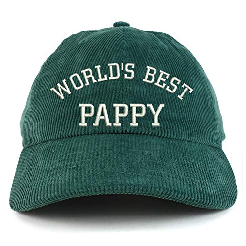 Trendy Apparel Shop World's Best Pappy Cotton Corduroy Unstructured Baseball Cap