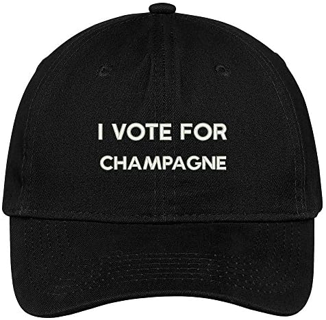 Trendy Apparel Shop Vote for Champagne Embroidered Low Profile Cotton Cap Dad Hat