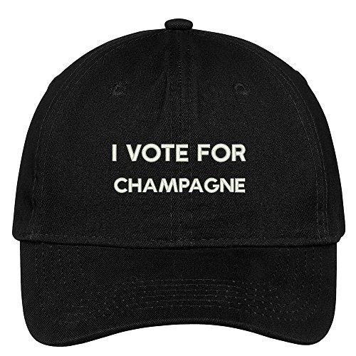 Trendy Apparel Shop Vote for Champagne Embroidered Low Profile Cotton Cap Dad Hat