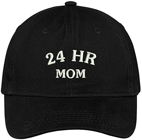 Trendy Apparel Shop 24 Hour Mom Embroidered Soft Cotton Low Profile Dad Hat Baseball Cap