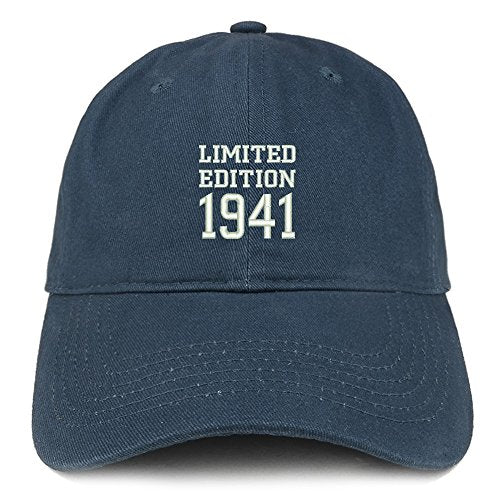 Trendy Apparel Shop Limited Edition 1941 Embroidered Birthday Gift Brushed Cotton Cap