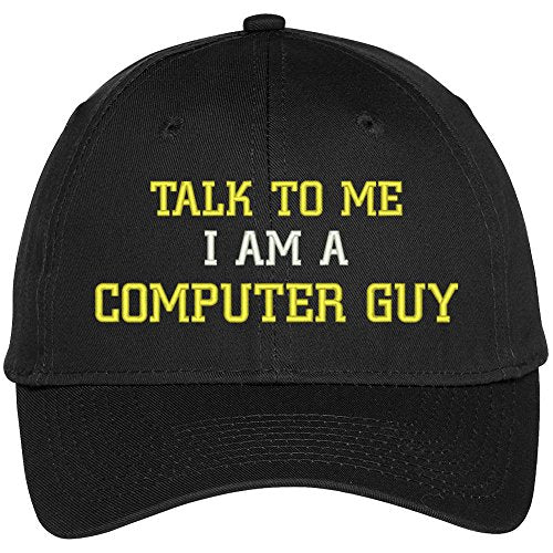 Trendy Apparel Shop Talk to Me I Am A Computer Guy Embroidered Baseball Cap