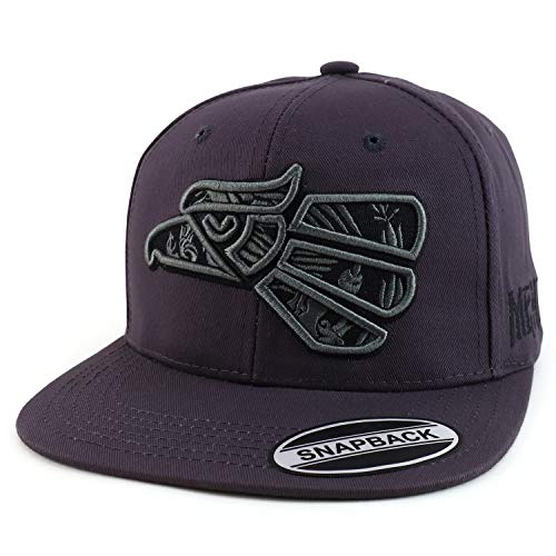 Trendy Apparel Shop Mexico Eagle Embroidered Flatbill Snapback Baseball Cap
