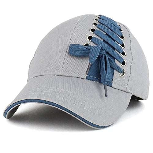 Trendy Apparel Shop Interchangeable Shoelace Ribbon Structured Baseball Cap