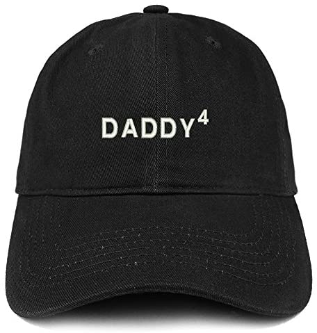 Trendy Apparel Shop Daddy of 4 Embroidered Cotton Dad Hat