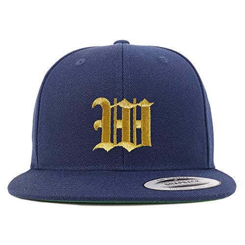 Trendy Apparel Shop Old English Gold W Embroidered Snapback Flatbill Baseball Cap