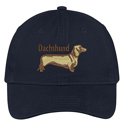 Trendy Apparel Shop I Love My Dachshund Embroidered Low Profile Soft Cotton Brushed Cap