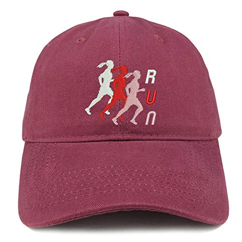 Trendy Apparel Shop Female Run Embroidered Soft Crown 100% Brushed Cotton Cap