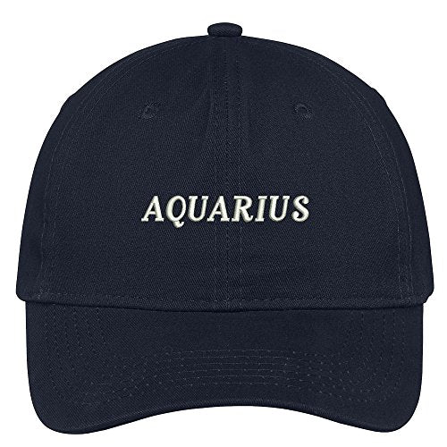 Trendy Apparel Shop Horoscopes Aquarius Embroidered Adjustable Cotton Cap