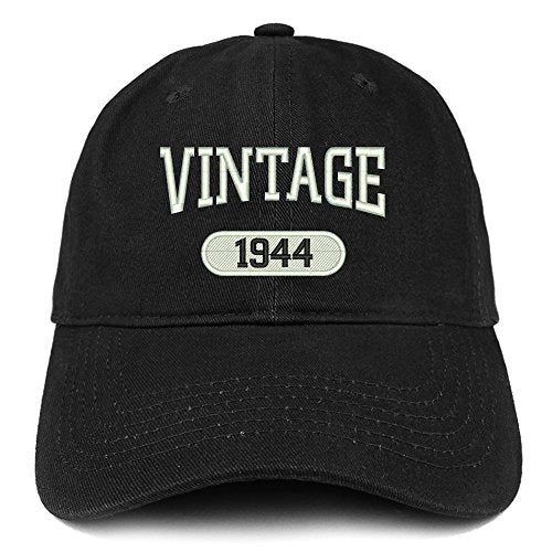 Trendy Apparel Shop Vintage 1944 Embroidered 77th Birthday Relaxed Fitting Cotton Cap