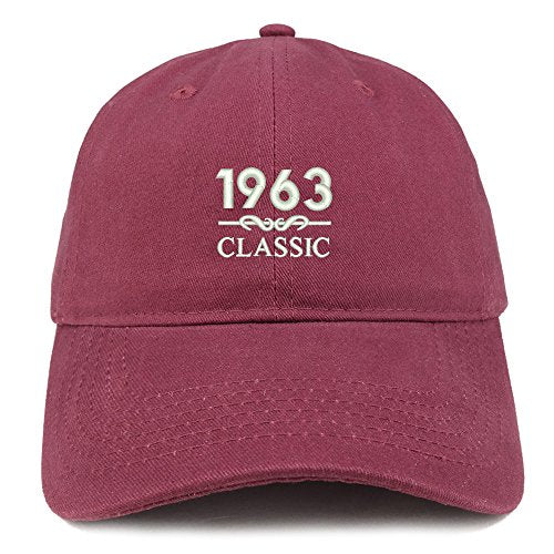 Trendy Apparel Shop Classic 1963 Embroidered Retro Soft Cotton Baseball Cap