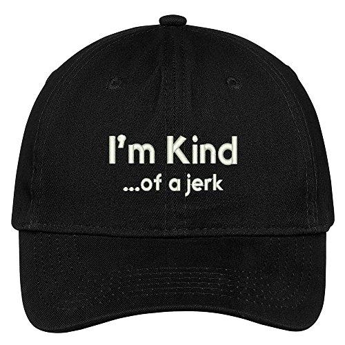 Trendy Apparel Shop Kind of A Jerk Embroidered Brushed Cotton Adjustable Cap Dad Hat