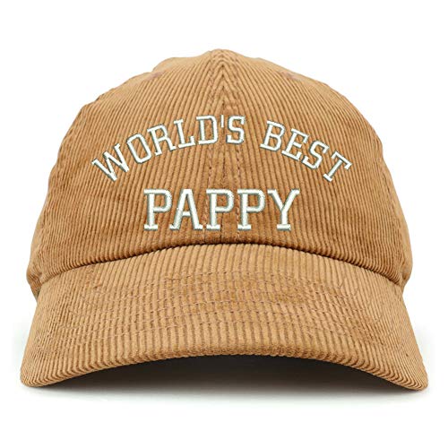 Trendy Apparel Shop World's Best Pappy Cotton Corduroy Unstructured Baseball Cap