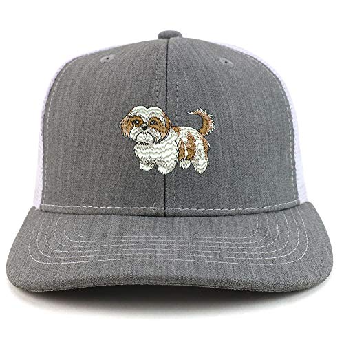Trendy Apparel Shop Shih Tzu Two Two Tone Mesh Back Trucker Baseball Cap