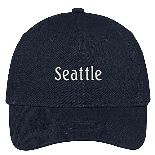 Trendy Apparel Shop Seattle City Embroidered Low Profile 100% Cotton Adjustable Cap