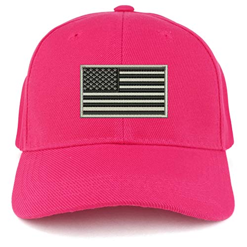 Trendy Apparel Shop USA Grey Flag Embroidered Youth Size Kids Structured Baseball Cap