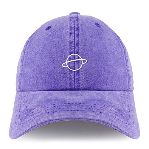 Trendy Apparel Shop Planet Embroidered Pigment Dyed Unstructured Cap