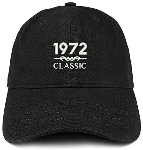 Trendy Apparel Shop Classic 1972 Embroidered Retro Soft Cotton Baseball Cap