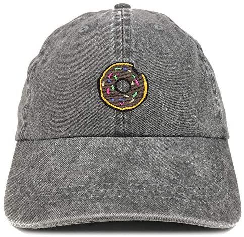 Trendy Apparel Shop Donut Patch Pigment Dyed Washed Baseball Cap