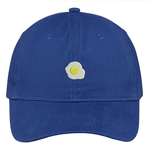 Trendy Apparel Shop Fried Egg Embroidered Low Profile Soft Cotton Brushed Baseball Cap