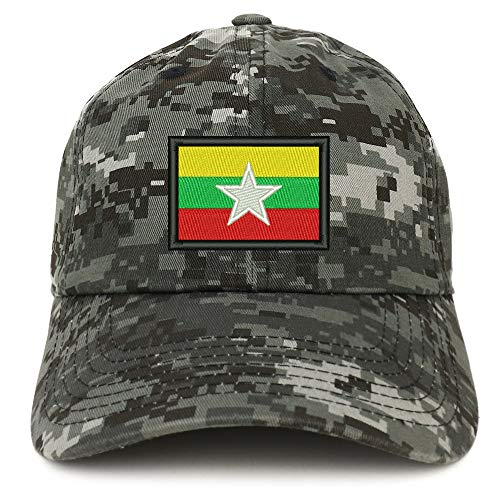 Trendy Apparel Shop Myanmar Flag Embroidered Unstructured Cotton Dad Hat