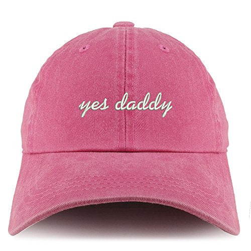Trendy Apparel Shop Yes Daddy Embroidered Pigment Dyed Unstructured Cap