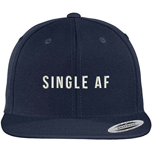 Trendy Apparel Shop Single AF Embroidered Flat Bill Snapback Adjustable Cap