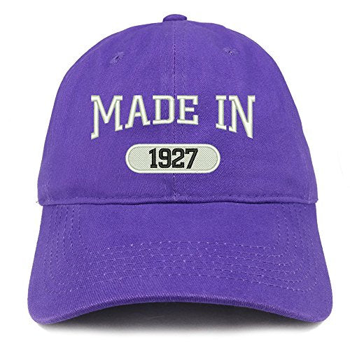 Trendy Apparel Shop Made in 1927 Embroidered 94th Birthday Brushed Cotton Cap