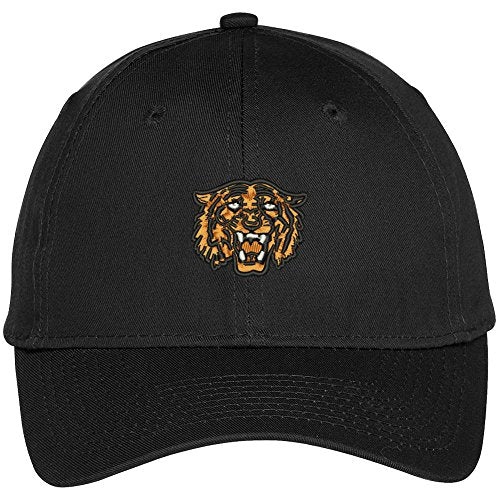 Trendy Apparel Shop Tiger Face Embroidered Adjustable Baseball Cap