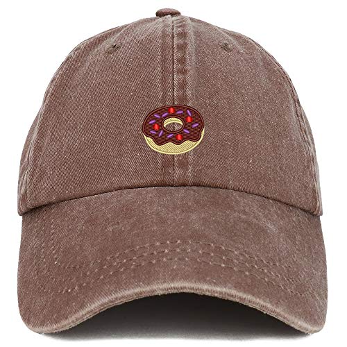 Trendy Apparel Shop Donut Embroidered Washed Cotton Adjustable Cap