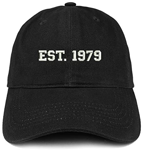 Trendy Apparel Shop EST 1979 Embroidered - 42nd Birthday Gift Soft Cotton Baseball Cap