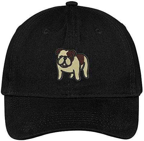 Trendy Apparel Shop Bulldog Embroidered Low Profile Soft Cotton Brushed Cap