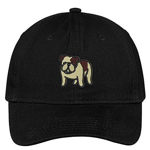 Trendy Apparel Shop Bulldog Embroidered Low Profile Soft Cotton Brushed Cap